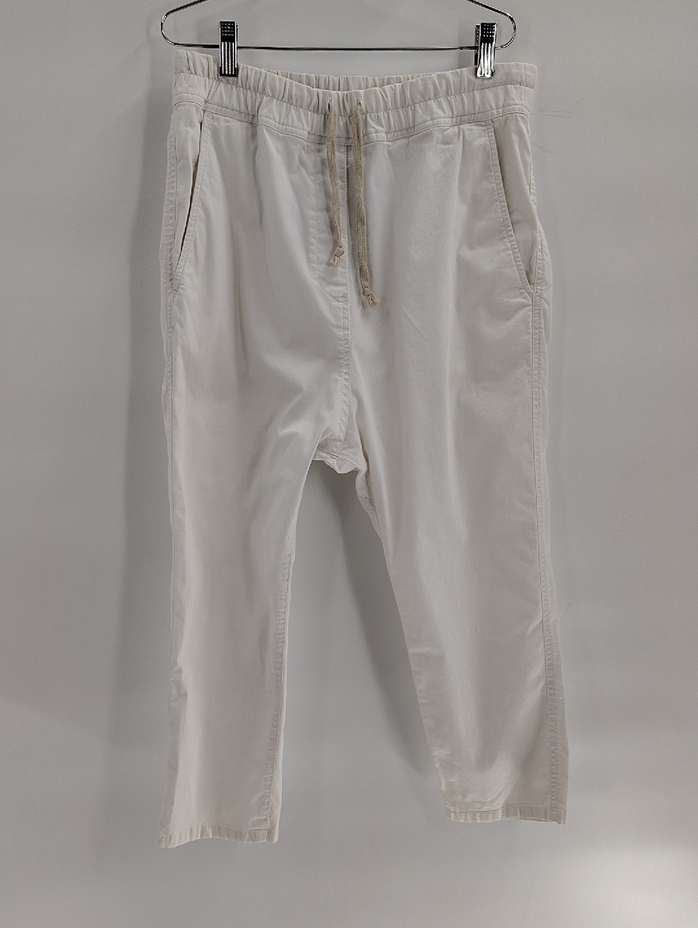 Nili Lotan Casablanca White‎ Drawstring Pant Drop Crotch Small Classic Modern